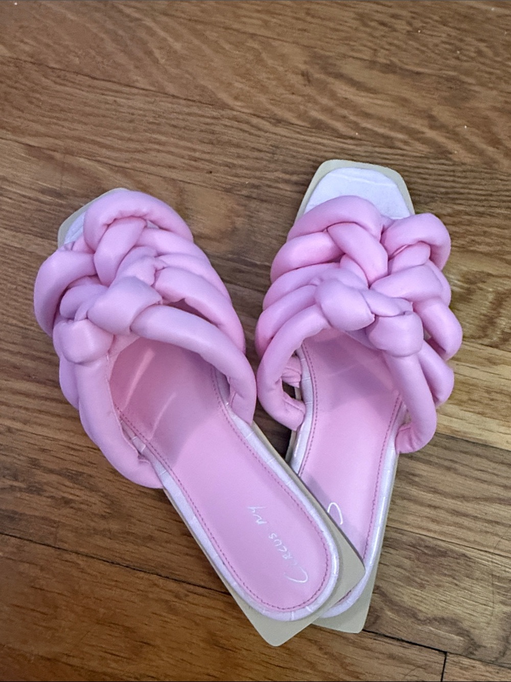 Circus by Sam Edelman Pink Braided Slide Sandals - Women's Fashion Slides